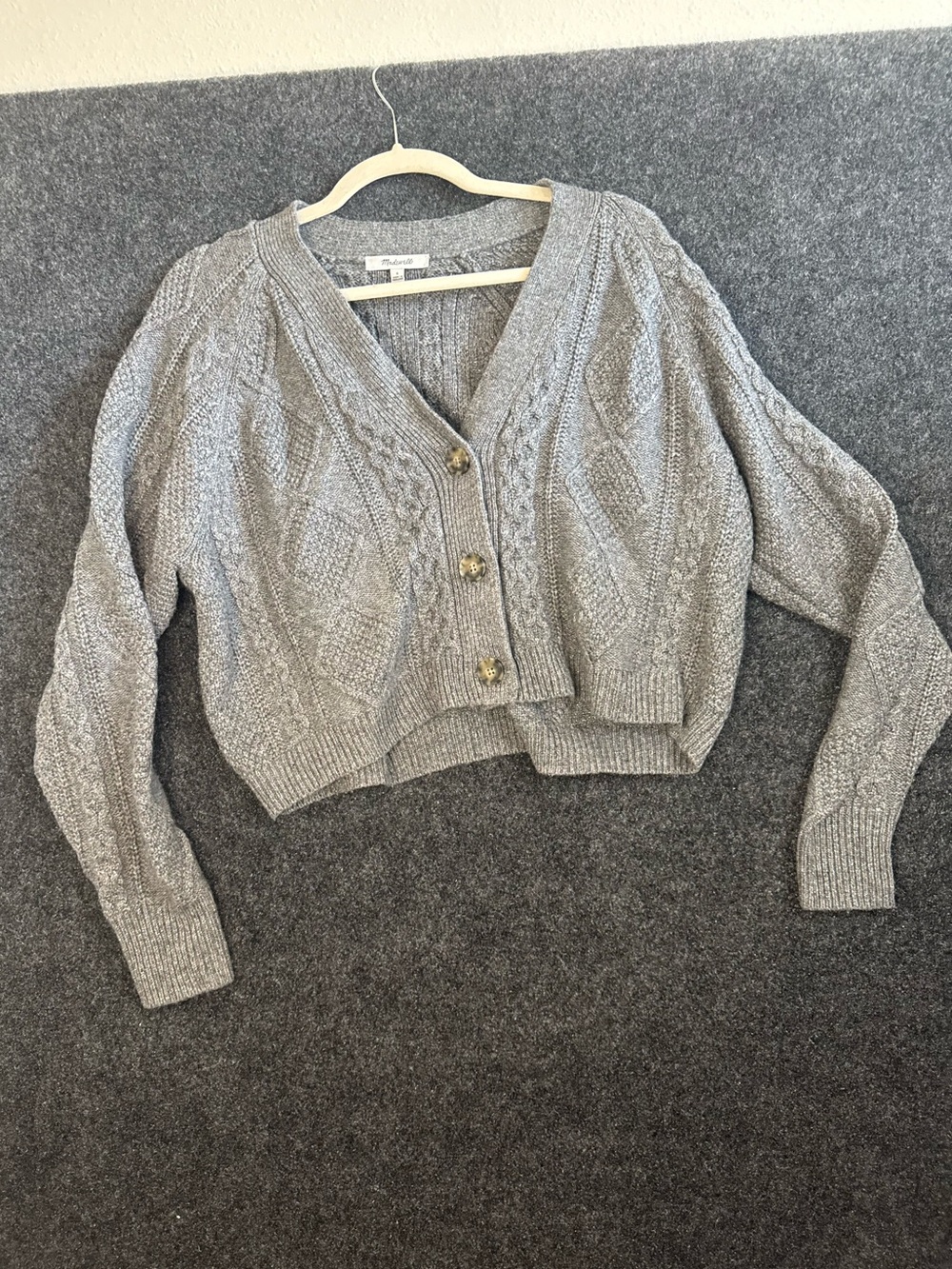 Madewell Cropped Sweater Wool Blend Size Small